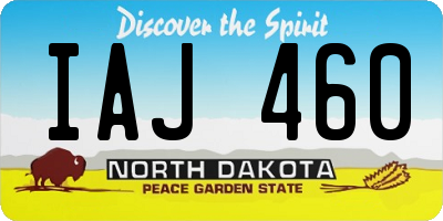 ND license plate IAJ460