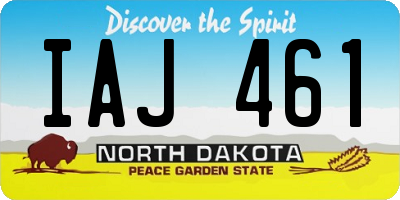 ND license plate IAJ461