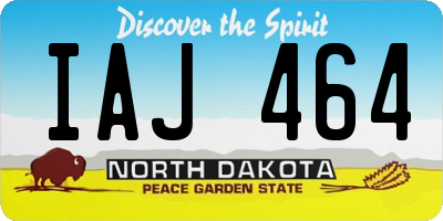 ND license plate IAJ464