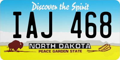 ND license plate IAJ468
