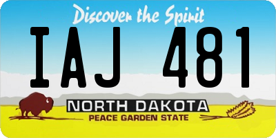 ND license plate IAJ481