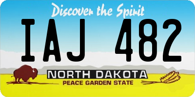 ND license plate IAJ482