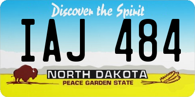 ND license plate IAJ484
