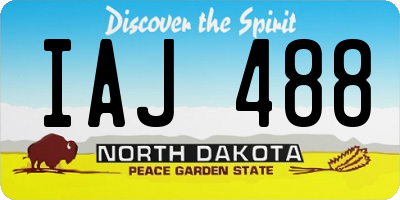 ND license plate IAJ488