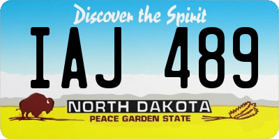 ND license plate IAJ489