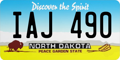 ND license plate IAJ490