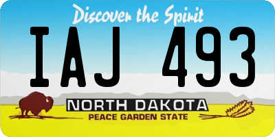 ND license plate IAJ493