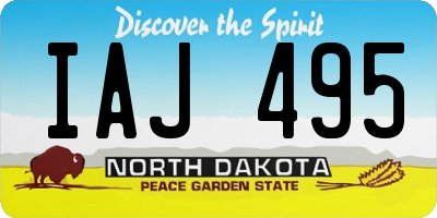 ND license plate IAJ495