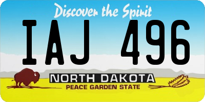 ND license plate IAJ496