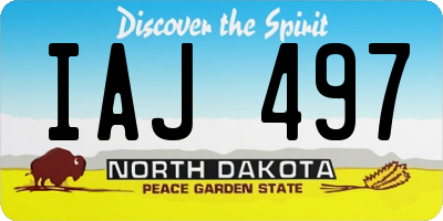 ND license plate IAJ497