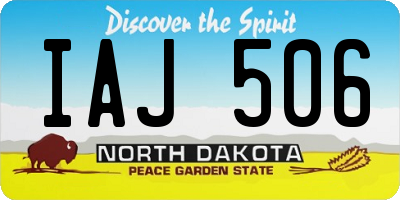 ND license plate IAJ506