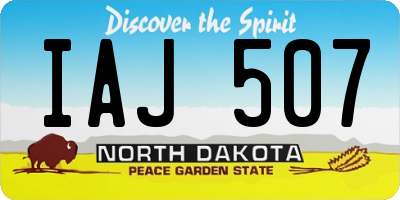 ND license plate IAJ507