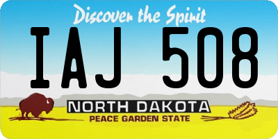 ND license plate IAJ508