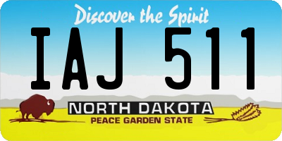 ND license plate IAJ511