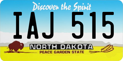 ND license plate IAJ515