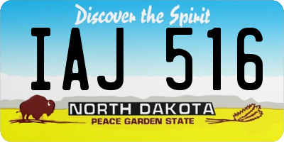 ND license plate IAJ516