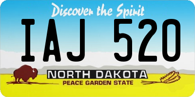 ND license plate IAJ520