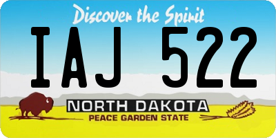 ND license plate IAJ522
