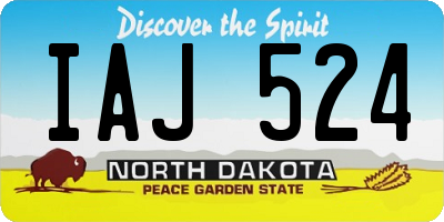 ND license plate IAJ524