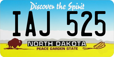 ND license plate IAJ525