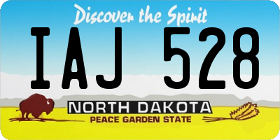 ND license plate IAJ528