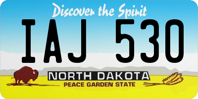 ND license plate IAJ530