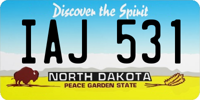 ND license plate IAJ531