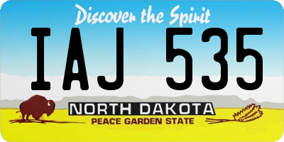 ND license plate IAJ535