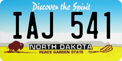 ND license plate IAJ541