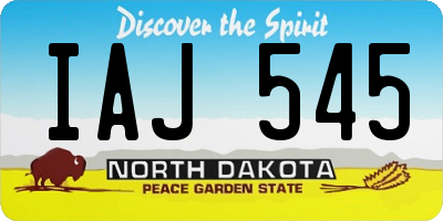 ND license plate IAJ545