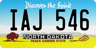 ND license plate IAJ546