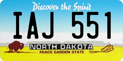 ND license plate IAJ551
