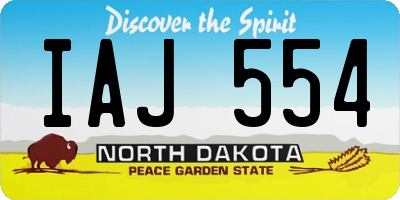 ND license plate IAJ554
