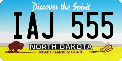 ND license plate IAJ555