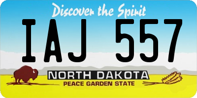 ND license plate IAJ557