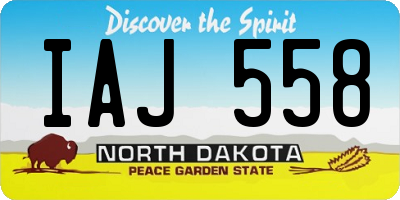 ND license plate IAJ558