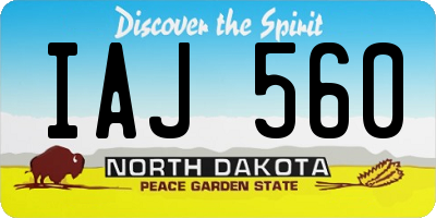 ND license plate IAJ560