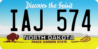 ND license plate IAJ574