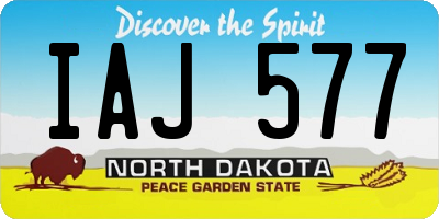 ND license plate IAJ577