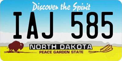 ND license plate IAJ585