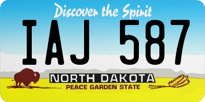 ND license plate IAJ587