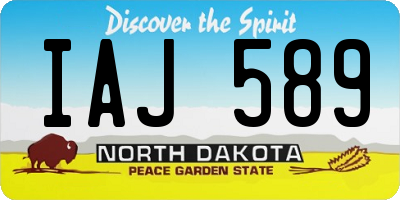 ND license plate IAJ589