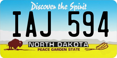 ND license plate IAJ594