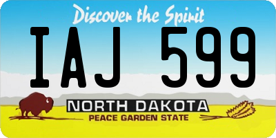 ND license plate IAJ599