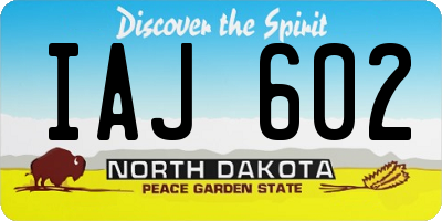 ND license plate IAJ602