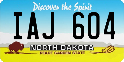 ND license plate IAJ604
