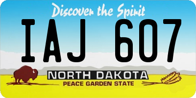 ND license plate IAJ607