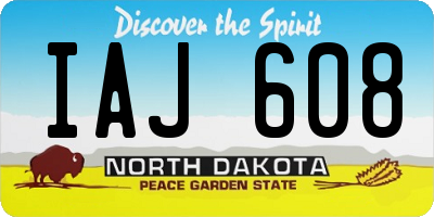 ND license plate IAJ608