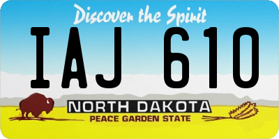 ND license plate IAJ610