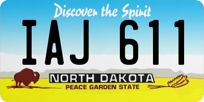 ND license plate IAJ611